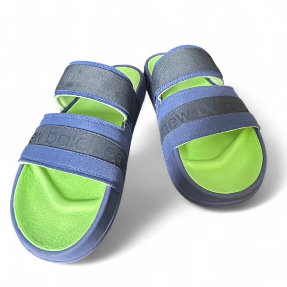New Anthropologie Balance Navy Slide Sandals size 8